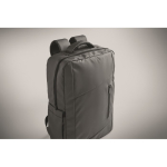 Mochila de RPET con revestimiento de PU para portátil de hasta 15'' color gris oscuro vista fotografía quinta vista