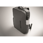 Mochila de RPET con revestimiento de PU para portátil de hasta 15'' color gris oscuro vista fotografía