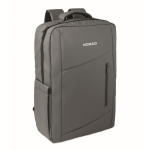 Mochila de RPET con revestimiento de PU para portátil de hasta 15'' color gris oscuro vista principal