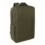 Mochila de RPET con revestimiento de PU para portátil de hasta 15'' color verde militar