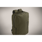 Mochila de RPET con revestimiento de PU para portátil de hasta 15'' color verde militar vista fotografía quinta vista