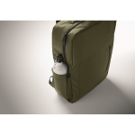 Mochila de RPET con revestimiento de PU para portátil de hasta 15'' color verde militar vista fotografía octava vista