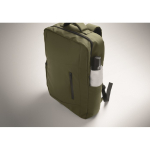 Mochila de RPET con revestimiento de PU para portátil de hasta 15'' color verde militar vista fotografía