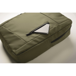 Mochila de RPET con revestimiento de PU para portátil de hasta 15'' color verde militar vista fotografía