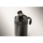 Vaso térmico de acero inox. con filtro reutilizable para café 450ml color negro vista fotografía tercera vista