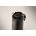 Vaso térmico de acero inox. con filtro reutilizable para café 450ml color negro vista fotografía cuarta vista
