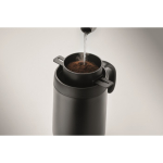 Vaso térmico de acero inox. con filtro reutilizable para café 450ml color negro vista fotografía quinta vista