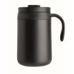 Vaso térmico de acero inox. con filtro reutilizable para café 450ml color negro
