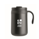 Vaso térmico de acero inox. con filtro reutilizable para café 450ml color negro vista de impresión