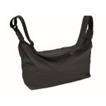 Bolsa bandolera urbana de nylon repelente al agua con correa ajustable color negro