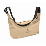 Bolsa bandolera urbana de nylon repelente al agua con correa ajustable color caqui vista principal