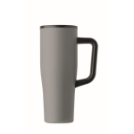 Vaso térmico de acero inox. reciclado antifugas con asa y pajita 900ml color gris novena vista