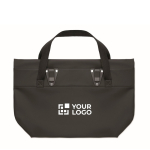 Bolsa de PU para bicicleta con fijación al portaequipajes 10L color negro vista de impresión