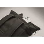 Mochila de PU con capacidad para PC de 15” y cintas para bicicleta 20L color negro vista fotografía octava vista