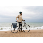 Mochila de PU con capacidad para PC de 15” y cintas para bicicleta 20L color azul vista bodegón