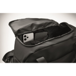Bolsa de nylon deportiva con cinta para trolley y bandolera 20L color negro vista fotografía sexta vista