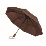 Paraguas plegable de poliéster resistente al viento y automático Ø94 color marrón