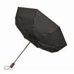 Paraguas plegable de poliéster resistente al viento y automático Ø94 color negro cuarta vista