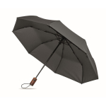 Paraguas plegable de poliéster resistente al viento y automático Ø94 color gris oscuro