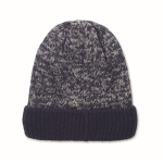 Gorro de poliéster con forro polar unisex con dobladillo y talla única color azul segunda vista