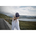 Gorro de poliéster con forro polar unisex con dobladillo y talla única color azul tercera vista bodegón