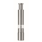 Molinillo manual de acero inox. y acrílico para sal o pimienta a presión color plateado mate octava vista