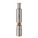 Molinillo manual de acero inox. y acrílico para sal o pimienta a presión color plateado mate vista principal