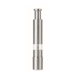 Molinillo manual de acero inox. y acrílico para sal o pimienta a presión color plateado mate vista de impresión
