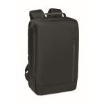 Mochila para portátil con detalles en PU y cinta para trolley 15'' color negro