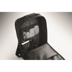 Mochila para portátil con detalles en PU y cinta para trolley 15'' color negro vista fotografía septima vista