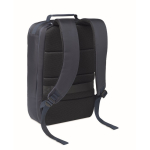 Mochila para portátil con detalles en PU y cinta para trolley 15'' color azul segunda vista