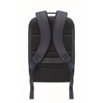 Mochila para portátil con detalles en PU y cinta para trolley 15'' color azul novena vista