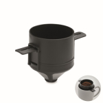 Filtro de café reutilizable de acero inoxidable con estuche color negro