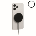 Cargador inalámbrico magnético con cable fijo USB-C de 1 m y 25W color negro