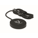 Cargador inalámbrico magnético con cable fijo USB-C de 1 m y 25W color negro vista principal segunda vista