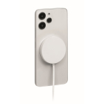 Cargador inalámbrico magnético con cable fijo USB-C de 1 m y 25W color blanco tercera vista