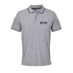 Polo de algodón unisex con raya de contraste 200g/m² SOL'S PALERMO color gris vista de impresión