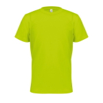 Camiseta de poliéster reciclado infantil de deporte 150g/m² SOL'S SPRINT color amarillo fluorescente sexta vista