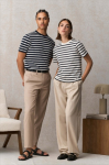 Camiseta de algodón orgánico de mujer con corte moderno 150g/m² SOL'S LEGEND color blanco/azul tercera vista