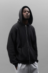 Sudadera de algodón unisex con capucha y cremallera 450g/m² SOL'S LEGACY color negro segunda vista