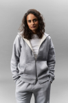 Sudadera de algodón unisex con capucha y cremallera 450g/m² SOL'S LEGACY color gris claro segunda vista