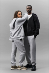 Sudadera de algodón unisex con capucha y cremallera 450g/m² SOL'S LEGACY color gris claro tercera vista