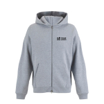 Sudadera de algodón unisex con capucha y cremallera 450g/m² SOL'S LEGACY color gris claro vista de impresión