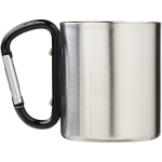 Taza aislante doble pared con mosquetón integrado 200ml color negro segunda vista trasera