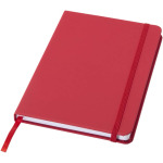 Libreta con cierre elástico y cinta del mismo color A5 hojas a puntos color rojo