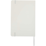 Libreta con cierre elástico y cinta del mismo color A5 hojas a puntos color blanco segunda vista trasera