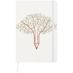 Libreta con cierre elástico y cinta del mismo color A5 hojas a puntos color blanco