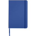 Libreta con cierre elástico y cinta del mismo color A5 hojas a puntos color azul real segunda vista frontal