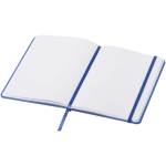 Libreta con cierre elástico y cinta del mismo color A5 hojas a puntos color azul real tercera vista