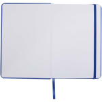 Libreta con cierre elástico y cinta del mismo color A5 hojas a puntos color azul real tercera vista frontal